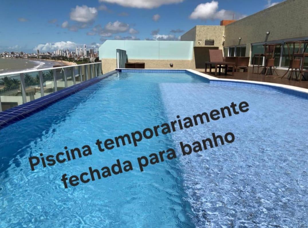 Confortavel Flat Com Piscina De Borda Infinita Na Cobertura Cabedelo Exterior foto